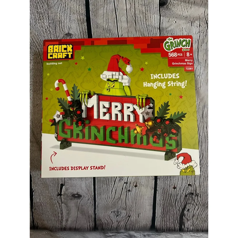 NEW Brick Craft Building Set Grinchmas Sign One Size Red Green